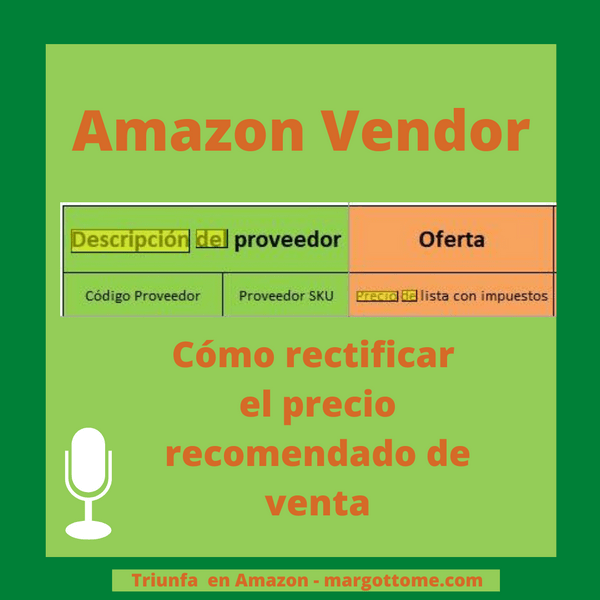 Cambiar precio recomendado de venta